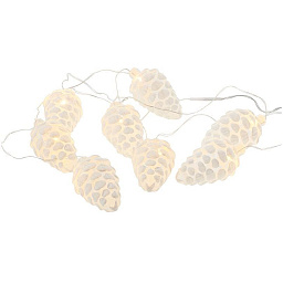 Гирлянда Шишки, цвет белый, 1,9 м
