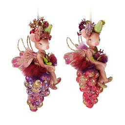 Игрушка Мышка на винограде 15,5 см (в ассортименте)