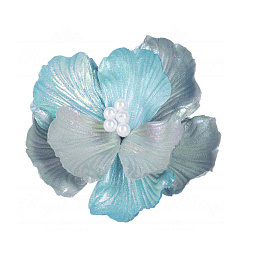 Магнолия на зажиме, голубой\розовый 22 см