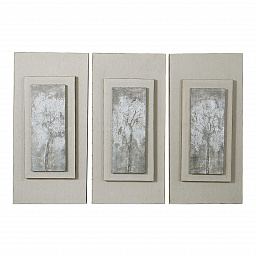 Triptych Trees Hand Painted Canvases