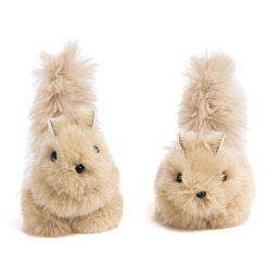 Игрушка Белка крем мех, 13см (в ассортименте)