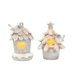 Птицы в доме, белые 14,5 см (в ассортименте)
