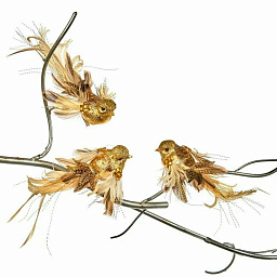 Игрушка Птицы золотые на клипсе, 18 см (в ассортименте)