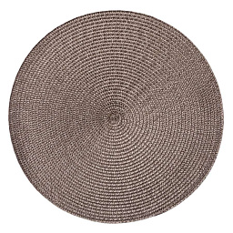 Салфетка круглая JARDIN, 38 см, темно-серая, полипропилен, полиэтилен