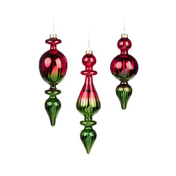 Украшения елочные красно\зеленые 15\18\21 см (в ассортименте)