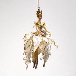 Игрушка Балерина-фея, бежевый 23 см