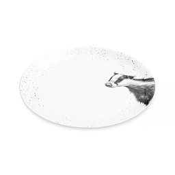 Тарелка обеденная Забавная фауна Барсук, 26,5 см, фарфор