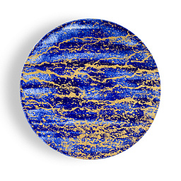 Сервировочная тарелка Magma cobalt and gold, 32 см
