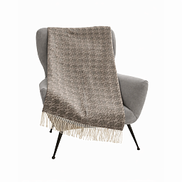 Плед CASPER елочкой, 130*170 см, цвет серо-коричневый