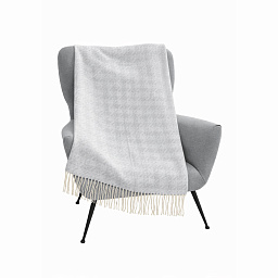 Плед CASPER елочкой, 130*170 см, цвет светло-серый