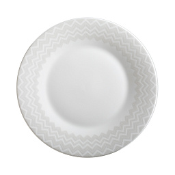 Десертная тарелка Zig Zag белый, 21,5 см