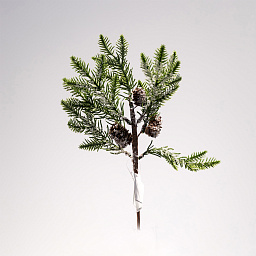 Ветка сосновая с шишками во льду, 33 см