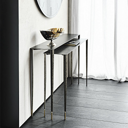 Сет из 2 консолей Etoile Brushed Grey, 120*25*h72 см, 110*25*h67 см, сталь