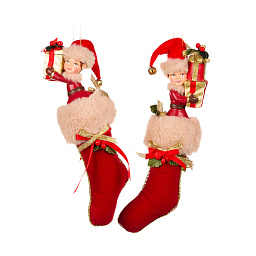 Игрушка Гном в чулке, 23 см (в ассортименте)