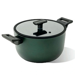 Кастрюля с крышкой Titan Pro Green, д-24 см, 5,5 л