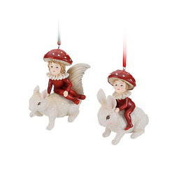 Игрушка Дети мухоморы на зверях 10 см (в ассортименте)