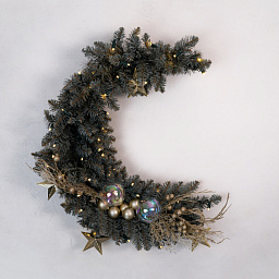 Венок HALFMOON LED 2D Battery, 77 см