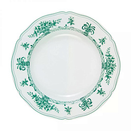 white, green, 23,5 см, фарфор