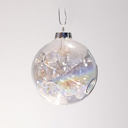 Украшение елочное мыльный пузырь, 8 см