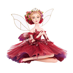 Статуэтка Фея в платье, цвет бургундия 46 см