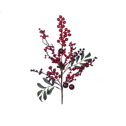 Ветка с ягодой и листьями 67 см