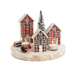 Дома со свечками, 28 см