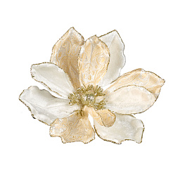 Магнолия на клипсе,молочная 23 см