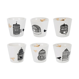 Набор из 6-ти чашек FREEDOM BIRDS, фарфор (230-400-175)