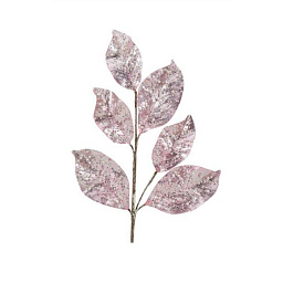 Ветка магнолии металл. перламутровая, стебель светло-розовый 66 см