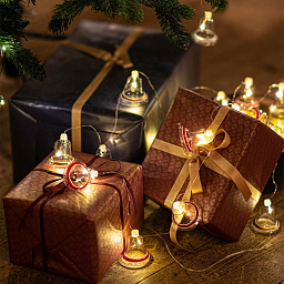 Гирлянда колокольчики Tiffany, цвет серебро, 1,05 м