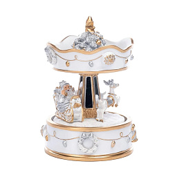 Игрушка Музыкальная карусель, белая 16 см